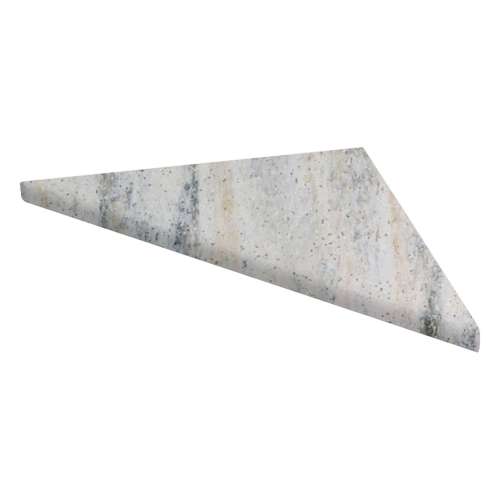 SMCS88PR-185 8-in x 8-in x 1-in Solid Surface Corner Shelf (Set of 2), Creme Brulee