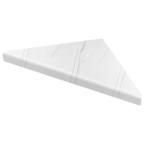 SMCS99SS-181 9-in x 9-in x 1-in Solid Surface Corner Shelf/Footrest With Stainless Steel Dowel Pins, Misty River