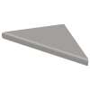 SMCS99SS-40 9-in x 9-in x 1-in Solid Surface Corner Shelf/Footrest With Stainless Steel Dowel Pins, Dark Grey