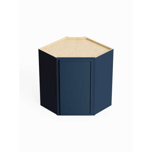 SMDCW2436-RTA-FR02-NB Framington 24-in x 12-in x 36-in Ready To Assemble Latitude Diagonal Corner Wall Cabinet, Navy Blue