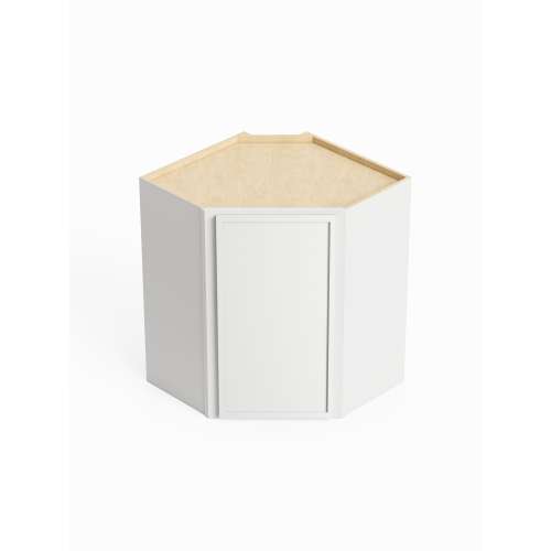 SMDCW2436-RTA-FR02-WH Framington 24-in x 12-in x 36-in Ready To Assemble Latitude Diagonal Corner Wall Cabinet, White