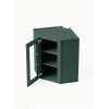 24 in. x 36 in. Assembled Easy Reach Wall Cabinet with Left Remington Frame Clear Glass Door, Green, SMDCW2436GDL-ASM-FR01-GR-C