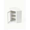 24 in. x 36 in. Assembled Easy Reach Wall Cabinet with Left Remington Frame Clear Glass Door, White, SMDCW2436GDL-ASM-FR01-WH-C