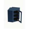 24 in. x 30 in. Assembled Easy Reach Wall Cabinet with Right Remington Frame Clear Glass Door, Navy Blue, SMDCW2430GDR-ASM-FR01-NB-C