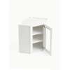 24 in. x 30 in. Assembled Easy Reach Wall Cabinet with Right Remington Frame Clear Glass Door, White, SMDCW2430GDR-ASM-FR01-WH-C