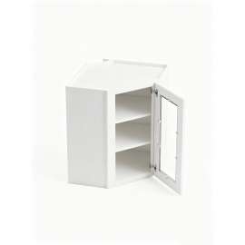 24 in. x 30 in. Assembled Easy Reach Wall Cabinet with Right Remington Frame Clear Glass Door, White, SMDCW2430GDR-ASM-FR01-WH-C