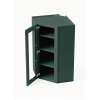 24 in. x 42 in. Assembled Easy Reach Wall Cabinet with Left Remington Frame Clear Glass Door, Green, SMDCW2442GDL-ASM-FR01-GR-C
