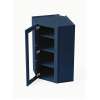 24 in. x 42 in. Assembled Easy Reach Wall Cabinet with Left Remington Frame Clear Glass Door, Navy Blue, SMDCW2442GDL-ASM-FR01-NB-C