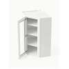 24 in. x 42 in. Assembled Easy Reach Wall Cabinet with Left Remington Frame Clear Glass Door, White, SMDCW2442GDL-ASM-FR01-WH-C