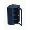 Framington 24 in. x 42 in. Ready to Assemble Easy Reach Wall Cabinet with Remington Frame Clear Glass Door, Navy Blue, SMDCW2442GD-RTA-FR01-NB-C