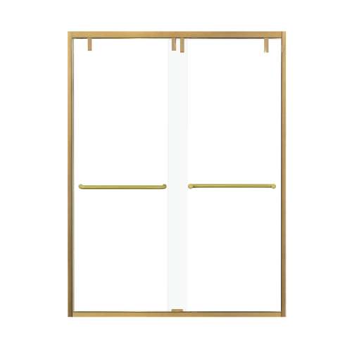 Eye Drop 60-in X 80-in By-Pass Shower Door with 3/8-in Clear Glass and Contour Handle, Champagne Bronze