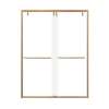 Eye Drop 60-in X 80-in By-Pass Shower Door with 3/8-in Clear Glass and Tyler Handle, Champagne Bronze