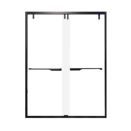 Eye Drop 60-in X 80-in By-Pass Shower Door with 3/8-in Low Iron Glass and Juliette Handle, Matte Black