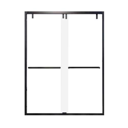 Eye Drop 60-in X 80-in By-Pass Shower Door with 3/8-in Clear Glass and Royston Handle, Matte Black