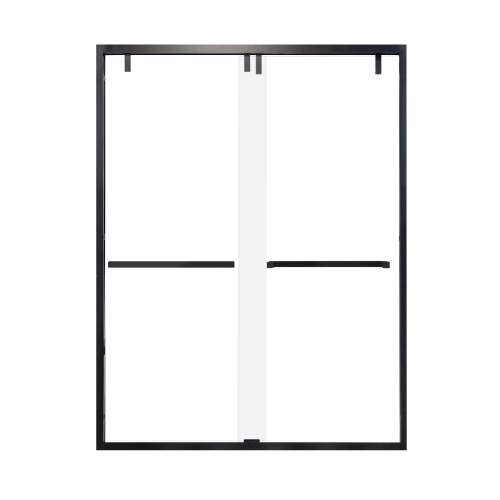 Eye Drop 60-in X 80-in By-Pass Shower Door with 3/8-in Clear Glass and Sampson Handle, Matte Black