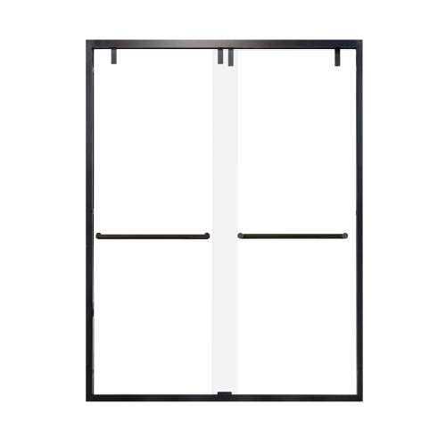 Eye Drop 60-in X 80-in By-Pass Shower Door with 3/8-in Clear Glass and Tyler Handle, Matte Black