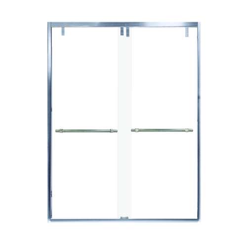 Eye Drop 60-in X 80-in By-Pass Shower Door with 3/8-in Low Iron Glass and Barrington Knurled Handle, Polished Chrome