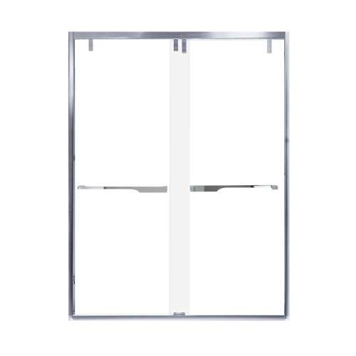 Samuel Mueller Eye Drop 60-in X 80-in By-Pass Shower Door with 3/8-in Low Iron Glass and Juliette Handle, Polished Chrome