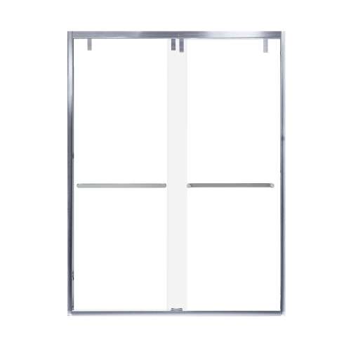 Samuel Mueller Eye Drop 60-in X 80-in By-Pass Shower Door with 3/8-in Low Iron Glass and Royston Handle, Polished Chrome