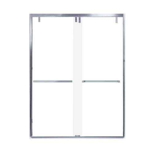 Samuel Mueller Eye Drop 60-in X 80-in By-Pass Shower Door with 3/8-in Clear Glass and Sampson Handle, Polished Chrome