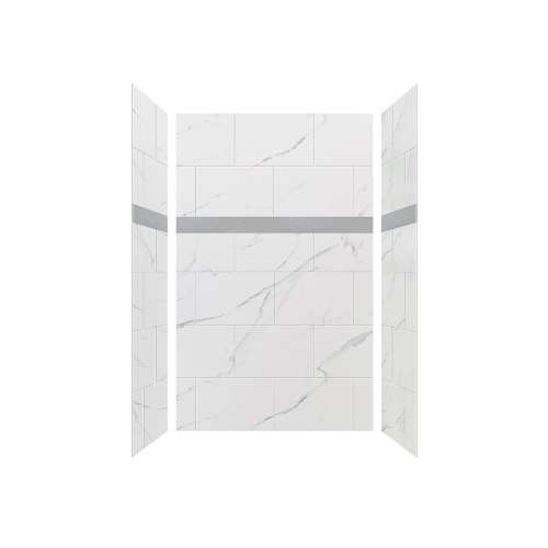 SMSDWK603696-M Silhouette 60-in x 36-in x 96-in Shower Wall Kit With Deco Strip