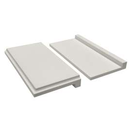 SMSSSK8-M 8-in x 4-in x 1-in Solid Surface Shower Shelf Kit