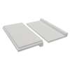 SMSSSK8-39 8-in x 4-in x 1-in Solid Surface Shower Shelf Kit, Grey