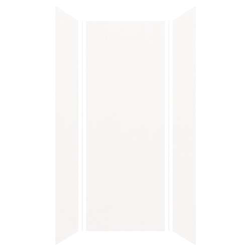 Samuel Mueller Silhouette 36-in x 36-in x 96-in Glue to Wall 3-Piece Shower Wall Kit, White