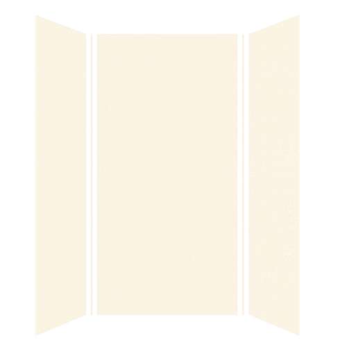 SMSWK484896-32 Silhouette 48-in x 48-in x 96-in Glue to Wall 3-Piece Shower Wall Kit, Cameo/Biscuit