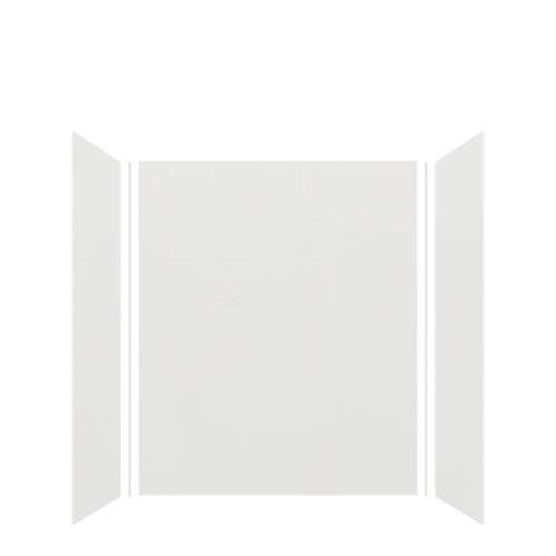 Silhouette 60-in x 36-in x 72-in Glue to Wall 3-Piece Tub Wall Kit, Grey