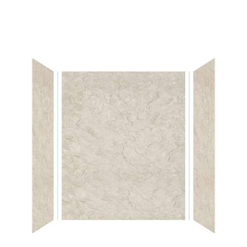 Samuel Mueller Silhouette 60-in x 36-in x 72-in Glue to Wall 3-Piece Tub Wall Kit, Tundra