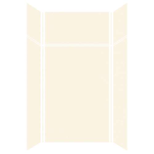 SMSWKX48367224-32 Silhouette 48-in x 36-in x 72/24-in Glue to Wall 6-Piece Transition Shower Wall Kit, Cameo/Biscuit