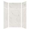 Samuel Mueller Silhouette 48-in x 48-in x 72/24-in Glue to Wall 3-Piece Transition Shower Wall Kit, Pearl Stone