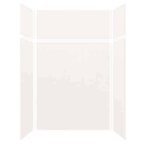 Samuel Mueller Silhouette 60-in x 32-in x 72/24-in Glue to Wall 3-Piece Transition Shower Wall Kit, White