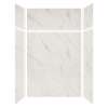 Silhouette 60-in x 36-in x 72/24-in Glue to Wall 3-Piece Transition Shower Wall Kit, Pearl Stone