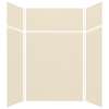 Silhouette 60-in x 48-in x 72/24-in Glue to Wall 3-Piece Transition Shower Wall Kit, Biscuit