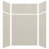 Silhouette 60-in x 48-in x 72/24-in Glue to Wall 3-Piece Transition Shower Wall Kit, Linen