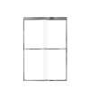 Samuel Mueller Franklin 48-in X 70-in By-Pass Shower Door with 5/16-in Clear Glass and Barrington Plain Handle, Polished Chrome