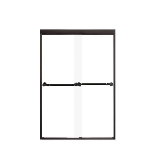 Samuel Mueller Franklin 48-in X 70-in By-Pass Shower Door with 5/16-in Clear Glass and Nicholson Handle, Matte Black