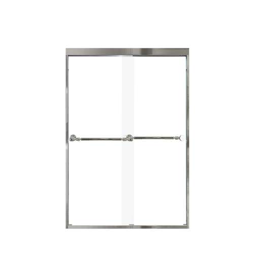 Samuel Mueller Franklin 48-in X 70-in By-Pass Shower Door with 5/16-in Clear Glass and Nicholson Handle, Polished Chrome