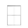 Franklin 48-in X 70-in By-Pass Shower Door with 5/16-in Clear Glass and Sampson Handle, Brushed Stainless