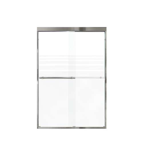 Samuel Mueller Franklin 48-in X 70-in By-Pass Shower Door with 5/16-in Frost Glass and Barrington Knurled Handle, Polished Chrome