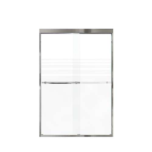 Samuel Mueller Franklin 48-in X 70-in By-Pass Shower Door with 5/16-in Frost Glass and Barrington Plain Handle, Polished Chrome