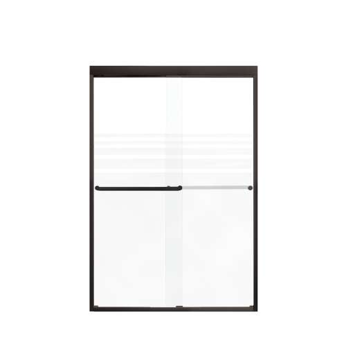 Samuel Mueller Franklin 48-in X 70-in By-Pass Shower Door with 5/16-in Frost Glass and Contour Handle, Matte Black