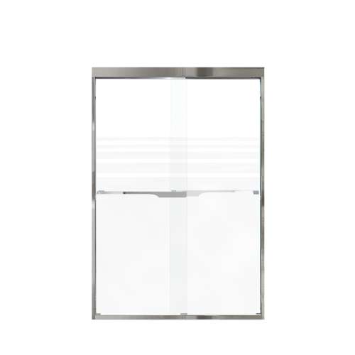 Samuel Mueller Franklin 48-in X 70-in By-Pass Shower Door with 5/16-in Frost Glass and Juliette Handle, Polished Chrome
