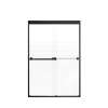 Samuel Mueller Franklin 48-in X 70-in By-Pass Shower Door with 5/16-in Frost Glass and Nicholson Handle, Matte Black