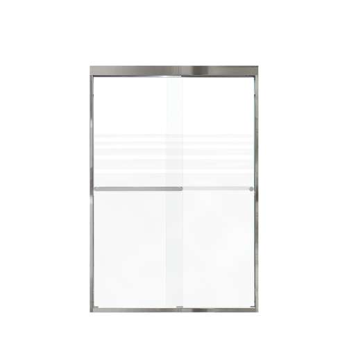 Samuel Mueller Franklin 48-in X 70-in By-Pass Shower Door with 5/16-in Frost Glass and Royston Handle, Polished Chrome