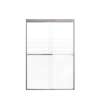 Samuel Mueller Franklin 48-in X 70-in By-Pass Shower Door with 5/16-in Frost Glass and Sampson Handle, Brushed Stainless