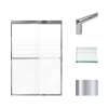 Samuel Müeller SMFBPT487008F-T-PC Franklin 47-in x 70-in By-Pass Shower Door With 5/16-in Frost Glass And Tyler Handles, Polished Chrome