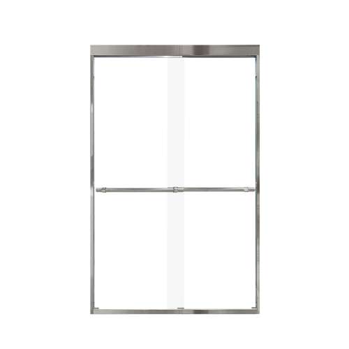 Franklin 48-in X 76-in By-Pass Shower Door with 5/16-in Clear Glass and Barrington Knurled Handle, Polished Chrome